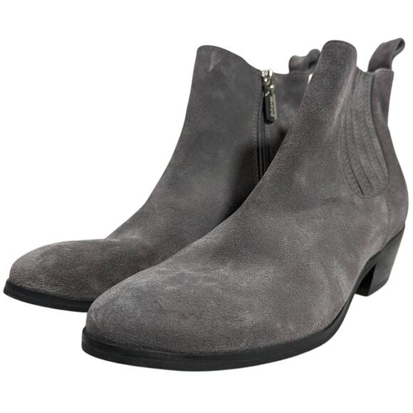 Blondo Waterproof Suede Ankle Booties - Women's 6.5M - Gray - Picture 3 of 14